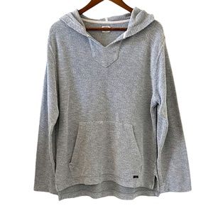 Faherty Seabrook Textured Poncho Hoodie In Gray Size M